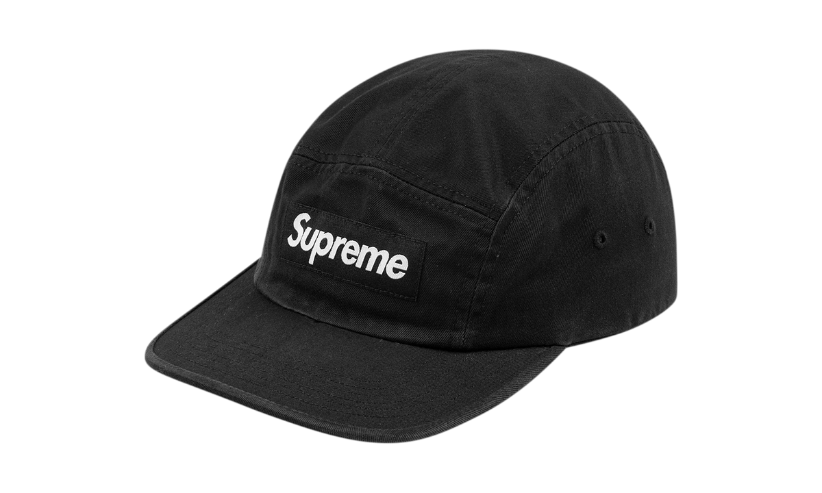 Supreme Washed Chino Twill Camp Cap "FW24 - Black" SU564