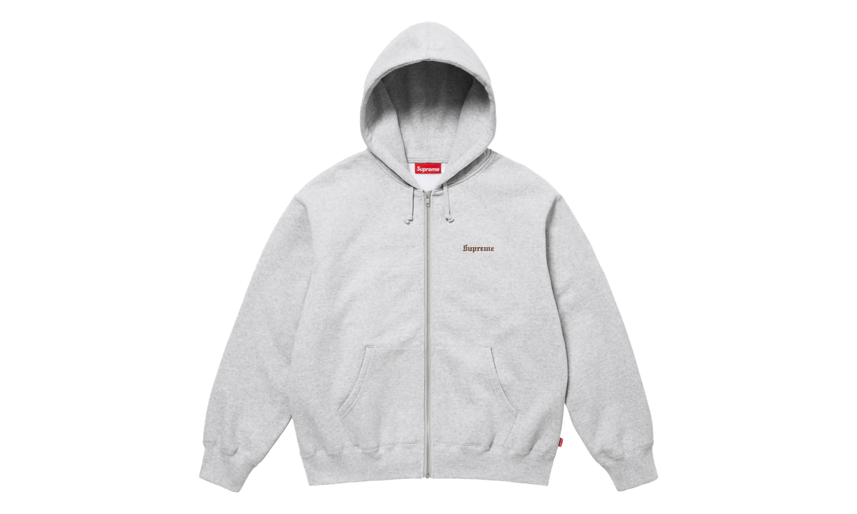 Crest Zip Up Hooded Sweatshirt "SS25 - Heather Grey" SU25152