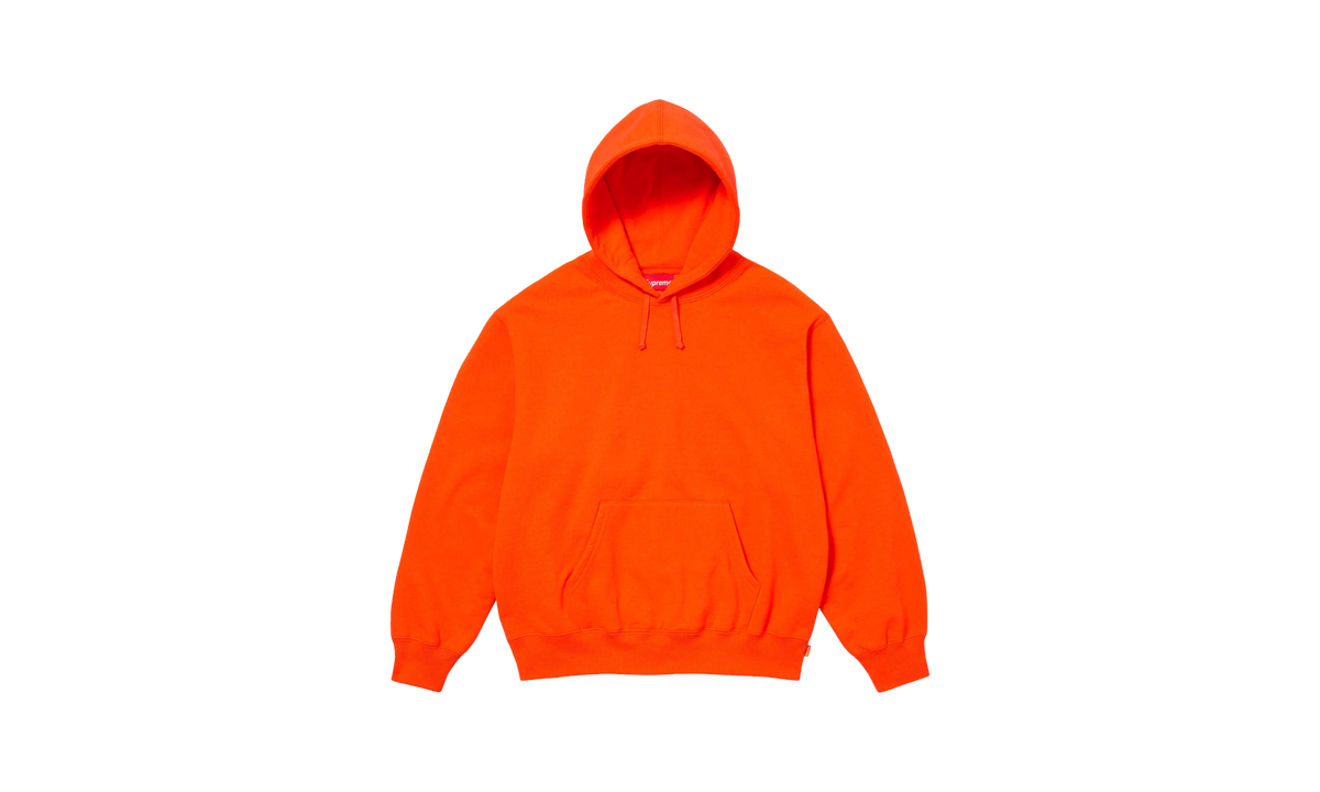SATIN APPLIQUÉ HOODED SWEATSHIRT "FW24 - Orange" SU531