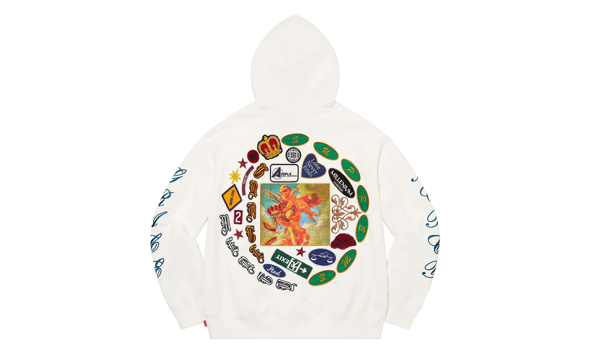 Patches Spiral Hooded Sweatshirt "SS23 - White" SU25273
