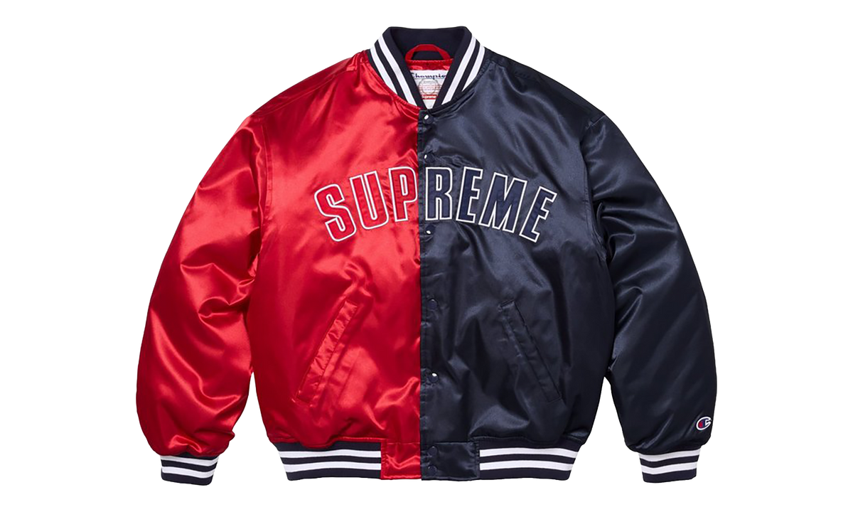 Champion Satin Varsity Jacket "SS26 - Red / Navy" SU27668