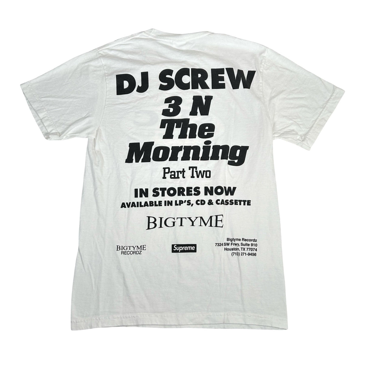 Supreme DJ Screw SUC Tee White [USED] - S (Used)