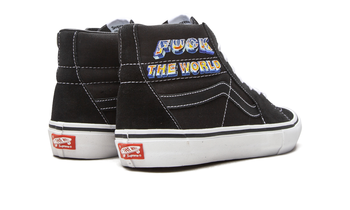 Sk8-Hi Pro "Supreme - F*ck The World - Black" VN0A45JDSY1