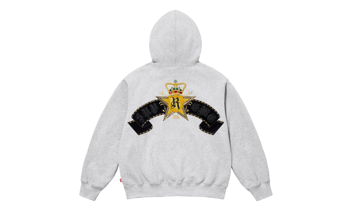 Crest Zip Up Hooded Sweatshirt "SS25 - Heather Grey" SU25152