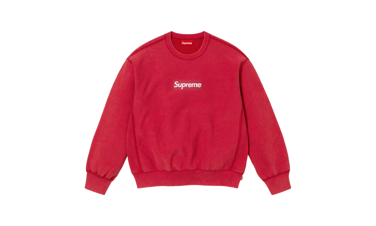 Washed Box Logo Crewneck "SS25 - Red" SU25157