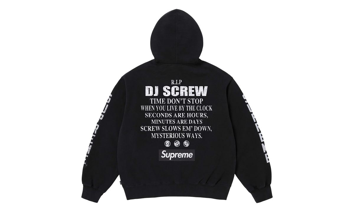 DJ Screw Zip Up Hooded Sweatshirt "SS26 - black" SU27355